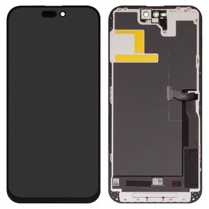 Pantalla LCD puede usarse con iPhone 14 Pro Max, negro, con marco, AAA, TFT , JK