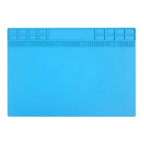 Alfombrilla aislante RELIFE RL 004A, resistente al calor, antiestático, 355 mm, 250 mm, con secciones
