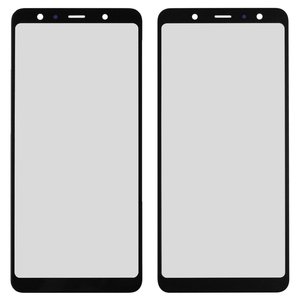 Скло корпуса для Samsung A750 Galaxy A7 2018 , чорне