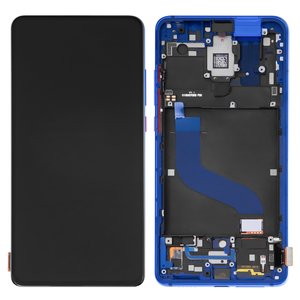 Дисплей для Xiaomi Mi 9T, Mi 9T Pro, Redmi K20, Redmi K20 Pro, синий, с рамкой, Original PRC , M1903F10G, M1903F11G, M1903F10I, M1903F11I