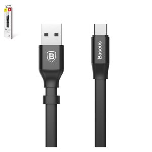 USB кабель Baseus Nimble, USB тип C, USB тип A, 23 см, 2 A, чорний, силіконовий, #CATMBJ 01