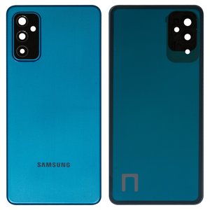 Задняя панель корпуса для Samsung M526 Galaxy M52, синяя, со стеклом камеры