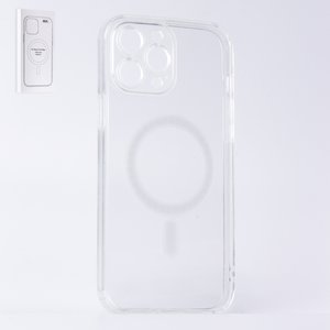 Чехол MagSafe Full Camera для iPhone 13 Pro Max, прозрачный, магнитный, силикон, с защитой камеры