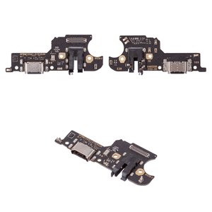 Шлейф для Realme C25, C25s, коннектора наушников, коннектора зарядки, с микрофоном, High Copy, плата зарядки