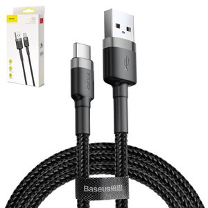 USB кабель Baseus Cafule, USB тип C, USB тип A, 300 см, 2 A, чорний, #CATKLF UG1