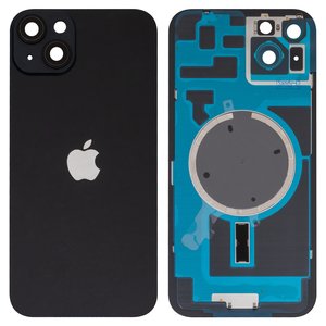 Задняя панель корпуса для iPhone 14 Plus, черная, со стеклом камеры, HC, midnight