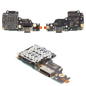 Шлейф для Xiaomi Redmi Note 13 4G, коннектора зарядки, с компонентами, Original PRC , плата зарядки