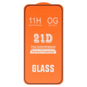 Защитное стекло для Apple iPhone 16, совместимо с чехлом, Full Glue, без упаковки , черный