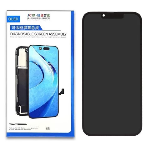 Дисплей для iPhone 13 Pro, чорний, з рамкою, без помилки, OLED  JCID Diagnosable, 120Hz