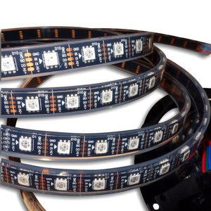 Светодиодная лента RGB SMD5050, WS2813 (черная, с управлением, IP67, 5 В, 60 диодов/м, 5 м) Светодиодная лента RGB SMD5050, WS2813 (черная, с управлением, IP67, 5 В, 60 диодов/м, 5 м)
