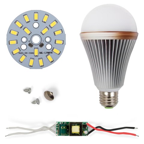 Juego de piezas para armar lámpara LED SQ Q24 5730 E27 9 W – luz blanca fría